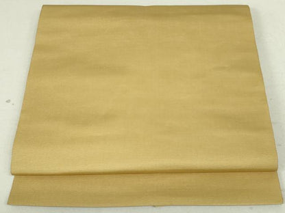 平和屋着物●本場筑前博多織 八寸名古屋帯 萱草色 正絹 逸品 DAAT7681ob