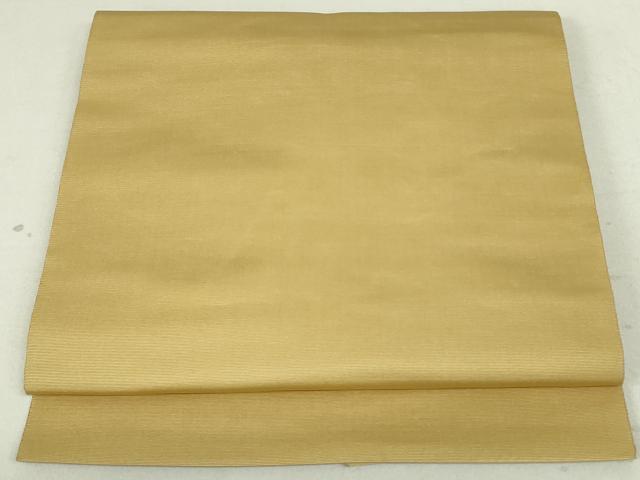 平和屋着物●本場筑前博多織 八寸名古屋帯 萱草色 正絹 逸品 DAAT7681ob