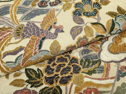 平和屋着物●六通柄袋帯　唐織　みやび綴　鳳凰更紗花文　金糸　正絹　逸品　DAAT7735ob
