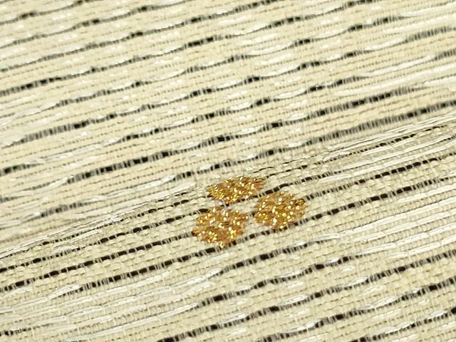 平和屋着物●両面 六通柄袋帯 花間道 金銀糸 正絹 逸品 DAAT7750ob