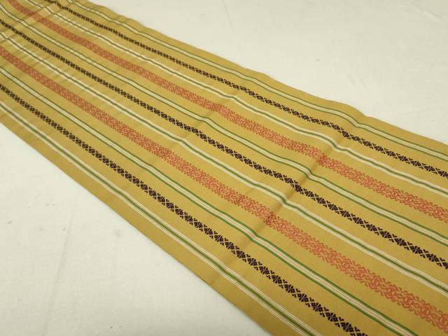 平和屋着物●本場筑前博多織 八寸名古屋帯 山北光雄謹製 五色献上 証紙付き 正絹 逸品 DAAT7754ob