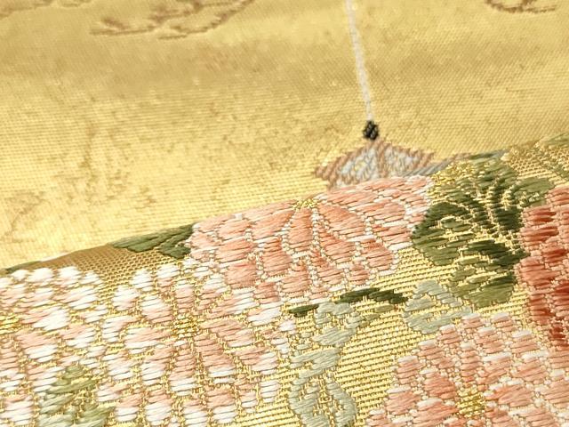 平和屋着物●西陣 長嶋成織物 ながしま帯 六通柄袋帯 唐織 瀞金錦 童子の華 本金箔 共箱付き 正絹 逸品 DAAT7853ob