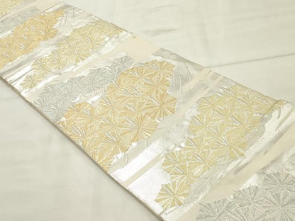 平和屋着物●西陣 川島織物 六通柄 本袋帯 松葉文 金銀糸 正絹 逸品 DAAT7880ob