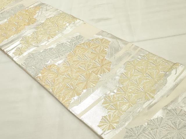 平和屋着物●西陣 川島織物 六通柄 本袋帯 松葉文 金銀糸 正絹 逸品 DAAT7880ob