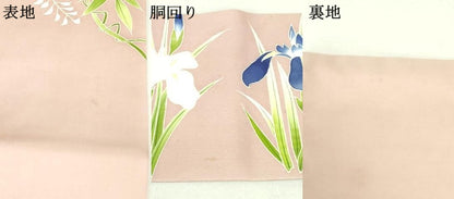 平和屋着物●塩瀬　九寸名古屋帯　枝垂れ藤　薄柿色　正絹　逸品　DAAT7915ob