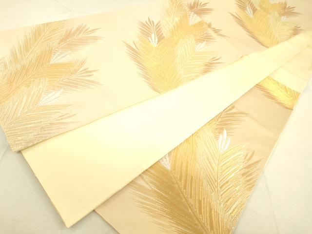 平和屋着物◎六通柄袋帯　若松　金銀糸　正絹　逸品　DAAT8721zy