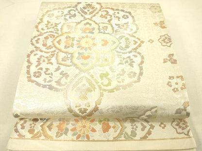 平和屋着物◎六通柄袋帯 花唐草文 金銀糸 正絹 逸品 DAAT8729zy