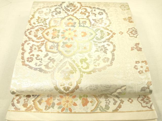 平和屋着物◎六通柄袋帯 花唐草文 金銀糸 正絹 逸品 DAAT8729zy