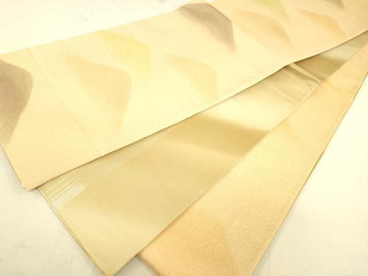 平和屋着物◎両面　全通柄袋帯　遠山文　金糸　暈し染め　正絹　逸品　DAAT8732zy