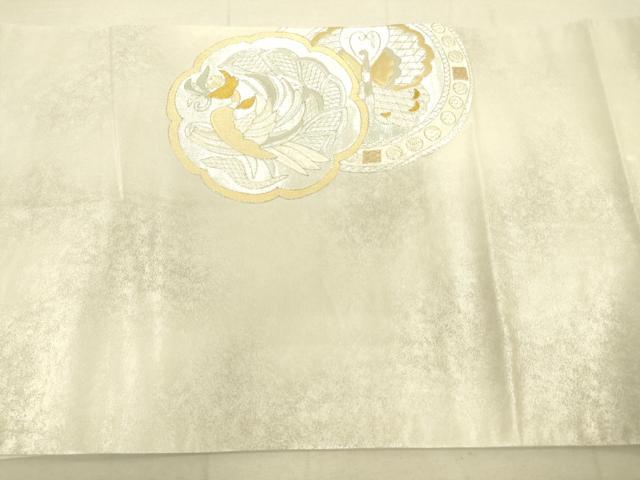 平和屋着物◎太鼓柄袋帯 総刺繍 駒刺繍 鏡裏花鳥文 金銀糸 正絹 逸品 DAAT8770zy