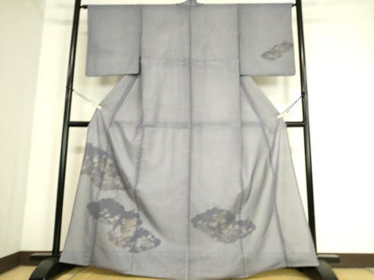 平和屋着物▽訪問着 無双 紗袷 紗×紋紗 雲取り花文 金彩 正絹 逸品 DAAT9003az