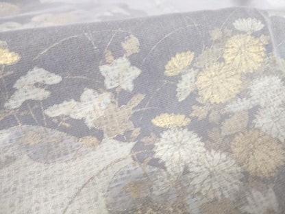平和屋着物▽訪問着 無双 紗袷 紗×紋紗 雲取り花文 金彩 正絹 逸品 DAAT9003az