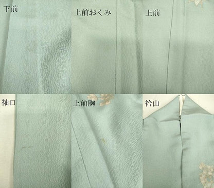 平和屋着物▽上質な小紋 単衣 草花文 金彩 正絹 逸品 DAAT9006az