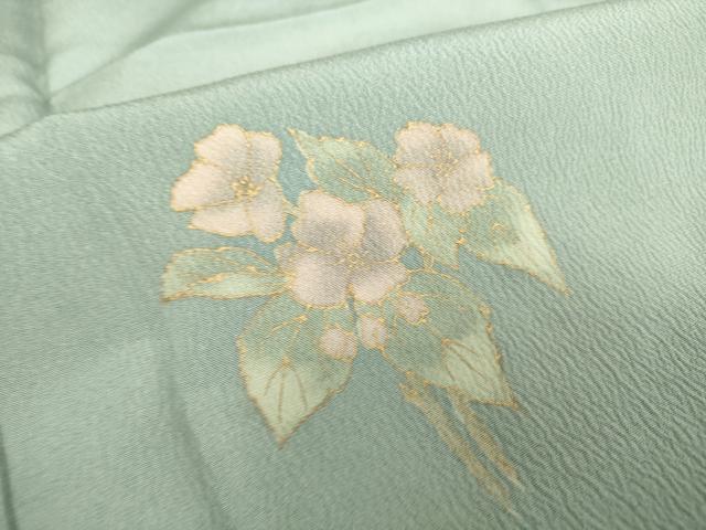 平和屋着物▽上質な小紋 単衣 草花文 金彩 正絹 逸品 DAAT9006az