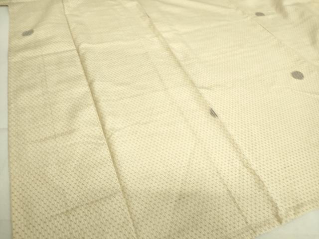 平和屋着物▽上質な紬 単衣 丸文 正絹 逸品 DAAT9009az