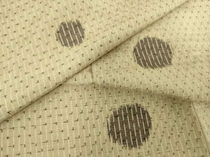 平和屋着物▽上質な紬 単衣 丸文 正絹 逸品 DAAT9009az
