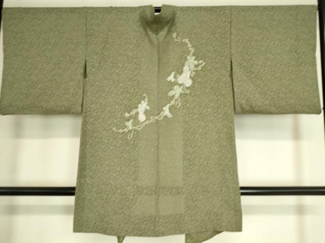 平和屋着物▽長羽織　スリーシーズン　春夏秋　塵除け　唐草紋紗　瓢箪　ロング丈　さが美扱い　正絹　逸品　DAAT9012az