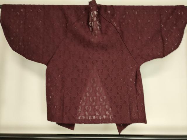 平和屋着物▽和装コート　スリーシーズン　春夏秋　塵除け　総レース　舞花文　葡萄色　DAAT9013az