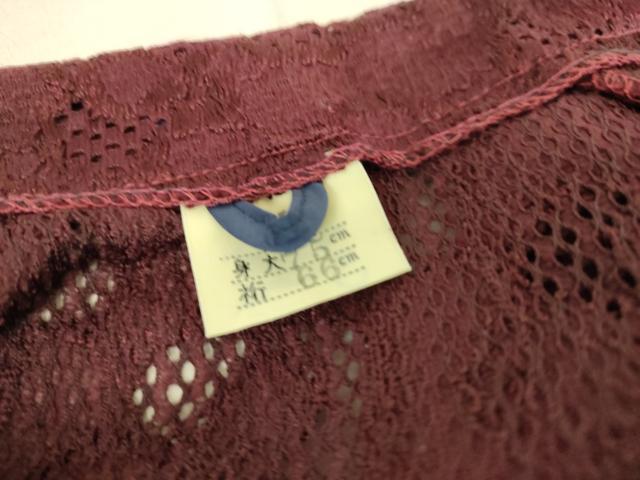 平和屋着物▽和装コート　スリーシーズン　春夏秋　塵除け　総レース　舞花文　葡萄色　DAAT9013az