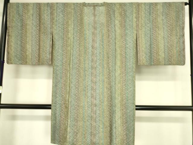 平和屋着物▽道行コート スリーシーズン 春夏秋 塵除け ショール付き 組み織 間道 ロング丈 正絹 逸品 DAAT9016az