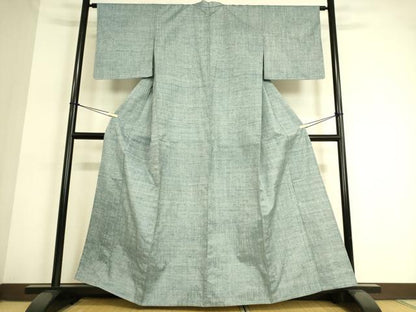 平和屋着物▽上質な紬 単衣 霞文 正絹 逸品 DAAT9102az
