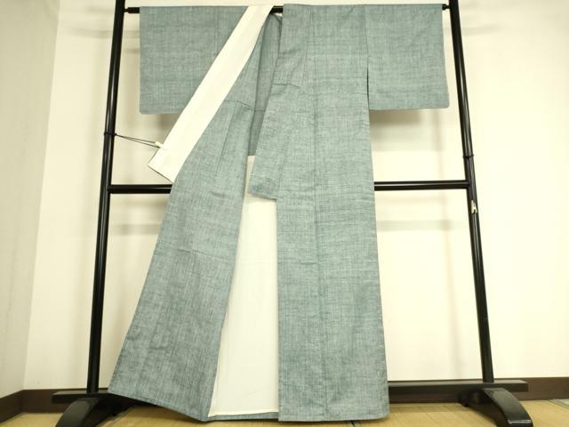 平和屋着物▽上質な紬 単衣 霞文 正絹 逸品 DAAT9102az