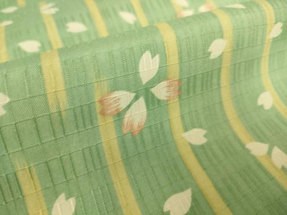 平和屋着物▽小紋 単衣 舞桜文 洗える着物 DAAT9105az
