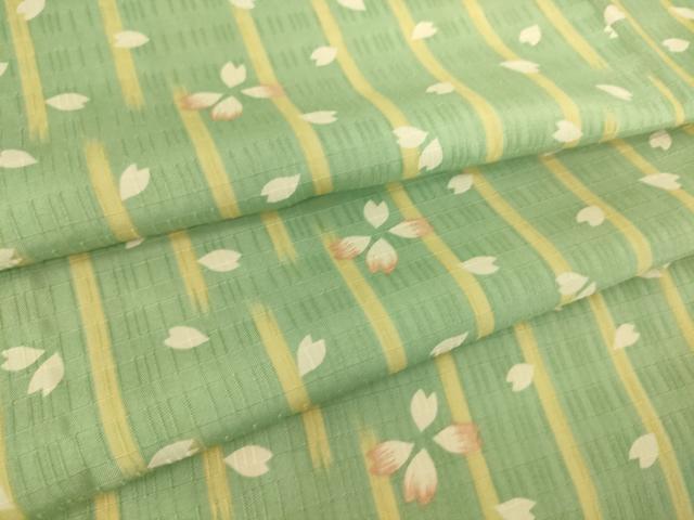 平和屋着物▽小紋 単衣 舞桜文 洗える着物 DAAT9105az