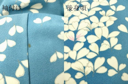 平和屋着物▽上質な小紋　単衣　舞花文　正絹　逸品　DAAT9107az