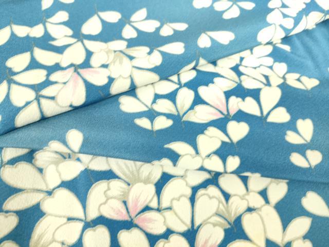 平和屋着物▽上質な小紋　単衣　舞花文　正絹　逸品　DAAT9107az