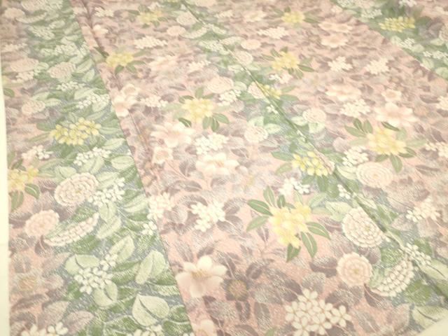 平和屋着物▽上質な小紋 単衣 花尽くし 正絹 逸品 未使用 DAAT9118az