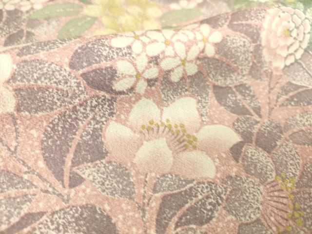 平和屋着物▽上質な小紋 単衣 花尽くし 正絹 逸品 未使用 DAAT9118az