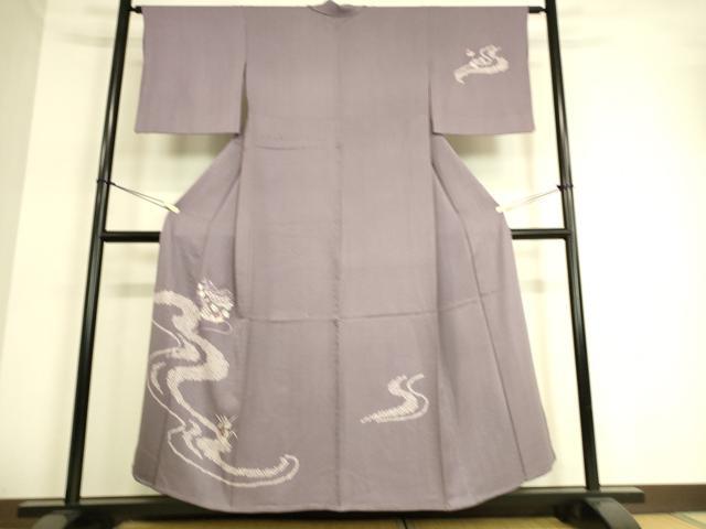 平和屋着物▽訪問着 単衣 刺繍 絞り 貝桶花文 正絹 逸品 DAAT9123az