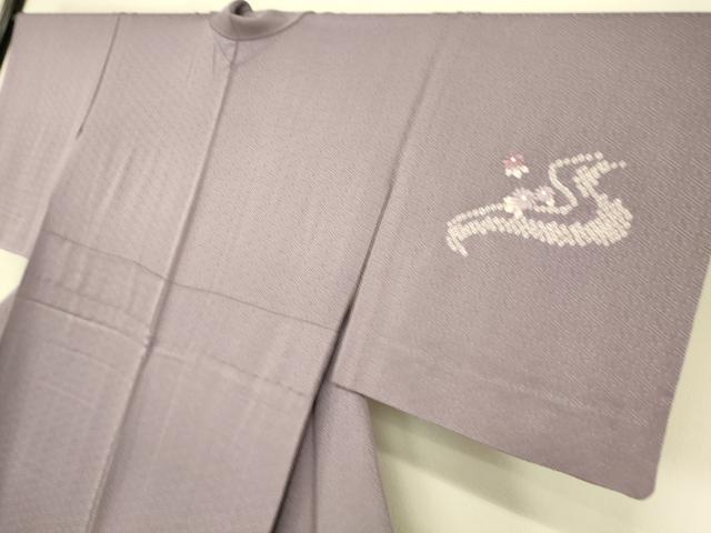 平和屋着物▽訪問着 単衣 刺繍 絞り 貝桶花文 正絹 逸品 DAAT9123az
