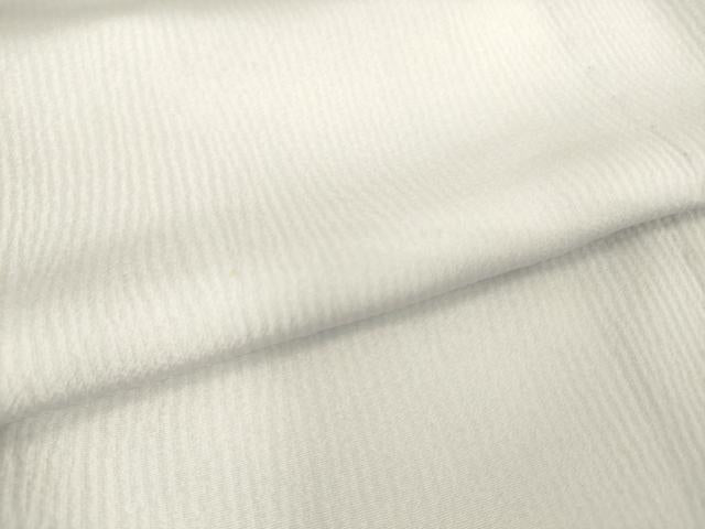 平和屋着物▽上質な色無地　単衣　よろけ縞地紋　白菫色　正絹　逸品　DAAT9126az