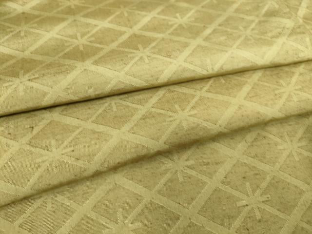 平和屋着物▽上質な紬 単衣 花菱文 正絹 逸品 DAAT9129az