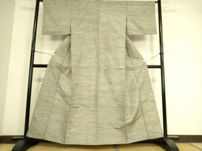 平和屋着物▽上質な紬　単衣　霞文　正絹　逸品　DAAT9134az