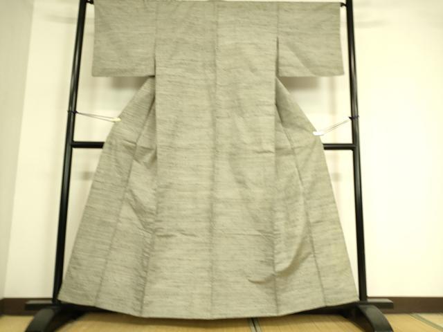 平和屋着物▽上質な紬　単衣　霞文　正絹　逸品　DAAT9134az