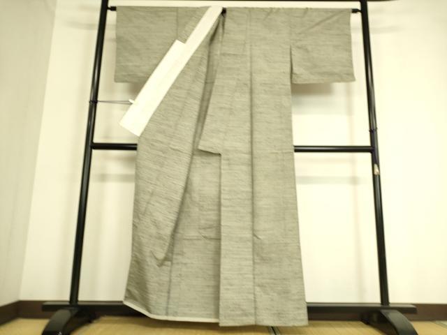 平和屋着物▽上質な紬　単衣　霞文　正絹　逸品　DAAT9134az