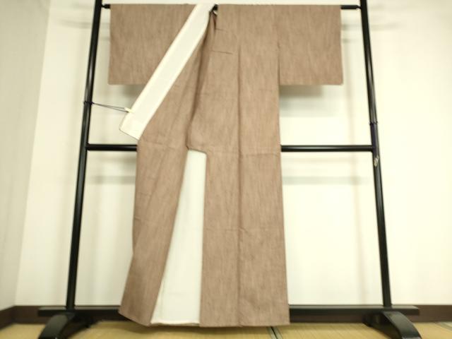 平和屋着物▽上質な紬 単衣 縞 正絹 逸品 未使用 DAAT9145az