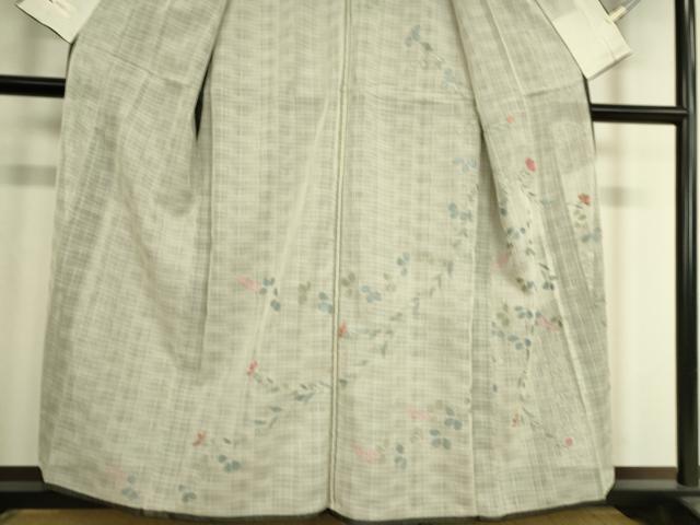 平和屋着物▽訪問着 無双 紗袷 紗×紗 草花文 黒地 やまと誂製 正絹 逸品 DAAT9150az