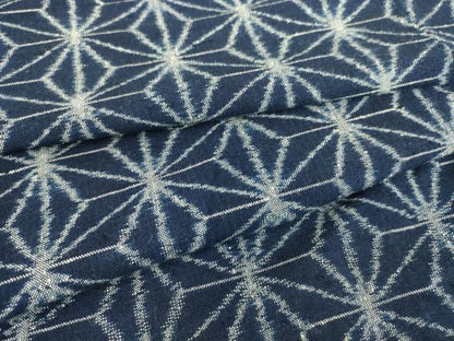 平和屋着物●弓浜絣 紬 単衣 麻の葉文 綿 逸品 DAAT9161az