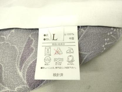 平和屋着物▽小紋 単衣 桜に牡丹 洗える着物 DAAT9165az