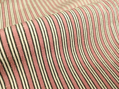 平和屋着物▽上質な紬 単衣 縞 正絹 逸品 DAAT9173az