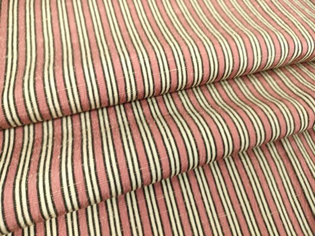 平和屋着物▽上質な紬 単衣 縞 正絹 逸品 DAAT9173az