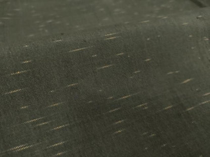 平和屋着物▽上質な紬 単衣 絣文 黒地 正絹 逸品 DAAT9180az