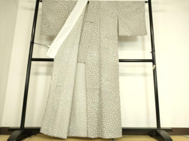 平和屋着物▽小紋 単衣 芝に舞花 洗える着物 DAAT9186az