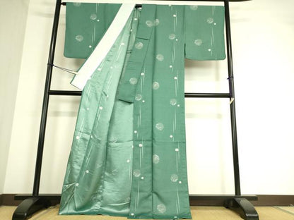 平和屋着物▽小紋 単衣 舞花丸文 洗える着物 DAAT9191az