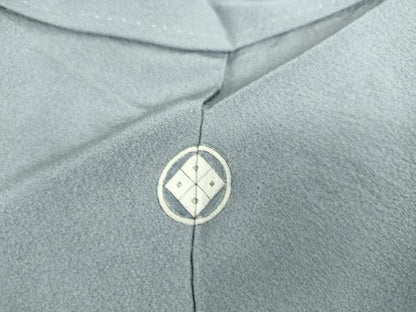 平和屋着物▽上質な色無地　単衣　青藤色　正絹　逸品　DAAT9194az