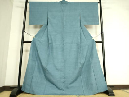 平和屋着物▽結城紬 単衣 薄縹色 正絹 逸品 DAAT9195az
